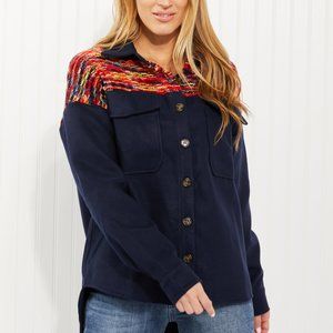 Davi & Dani Wintry Day Full Size Contrast Jacket